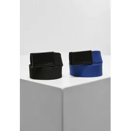 URBAN CLASSICS Gürtel Canvas blau/schwarz 80-105
