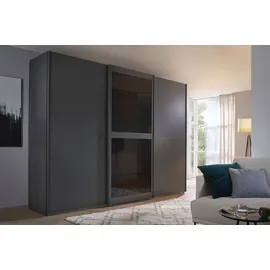 Rauch »Kleiderschrank Schrank Garderobe Schlafzimmerschrank LUMIS«, mit Glasrahmentüren aus transparentem Grauglas MADE IN GERMANY grau