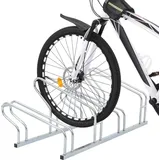 vidaXL Fahrradständer für 4 Fahrräder Freistehend Verzinkter Stahl