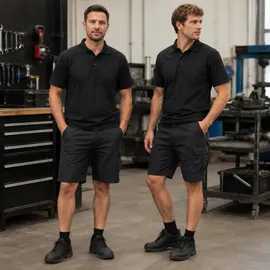 PORTWEST S790 Herren Hochleistungs-Komfort-Kampf-Cargo-Arbeitsshorts Schwarz, S
