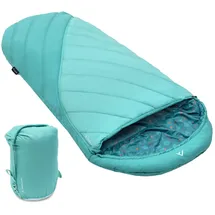 Qeedo Buddy Junior Camping Schlafsack Kinder (10-25°C) Kinderschlafsack - 140cm grün No Size