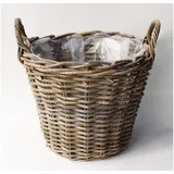 Korb Rattan Antique Grey D45H40CM