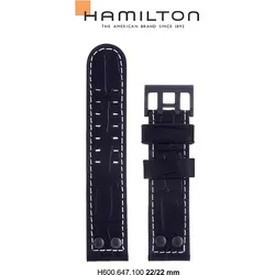 Hamilton - Khaki Auto Band-set Leder-schwarz-22/22 H690.647.100 - schwarz