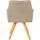 Linea Natura Armlehnstuhl Stoff taupe Wildeiche