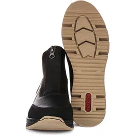 Rieker Damenschuhe Stiefeletten Reißverschluss Schwarz Freizeit, Schuhgröße:39 EU - 39