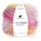 Pro Lana Häkelwolle 1-2-3 Ideen Merino Gelb/Grün/Orange 100 g