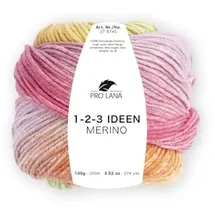 Pro Lana Häkelwolle 1-2-3 Ideen Merino Gelb/Grün/Orange 100 g