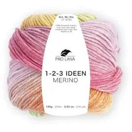 Pro Lana Häkelwolle 1-2-3 Ideen Merino Gelb/Grün/Orange 100 g