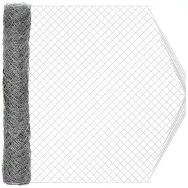 vidaXL Kettenzaun Verzinkt 2 x 20 m Glas