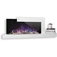 Napoleon Elektrokamin Premium Fire Cara Wandkamin 150cm Elektrischer Kamin, Fernbedienung, Wandmontage weiß