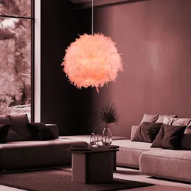 GLOBO Federlampe 1-flg. dimmbar 60 cm weiß Textil