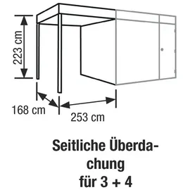 SKANHOLZ Schleppdach 168 x 253 cm Grau