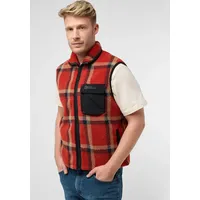 Jack Wolfskin Herren Felslicht Check Weste (Größe L, rot)