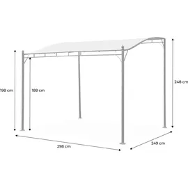 sweeek Wand-Pergola 3 x 2,5 m grau
