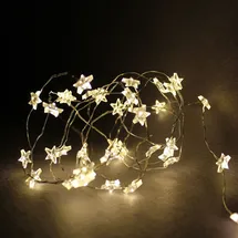 INDA-EXCLUSIV 3 Stück LED Lichterkette Stern je 40 Led-dlk111w-s-3stück