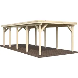 Palmako Carport Karl 23,1 m2 naturbelassen Holzcarport