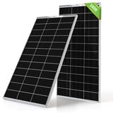 ECO-WORTHY 240W Bifazial Solarpanel, 2 Stücke 120W Monokristallines Solarmodul Ideal zum Aufladen von 12V Batterien, für Wohnmobil Garten Camper Boot und Dach des Hauses