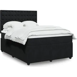 vidaXL Boxspringbett 140 x 200 cm Schwarz