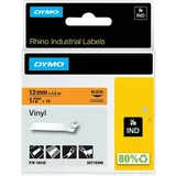 Dymo Original Farbband Vinyl schwarz auf orange 18435