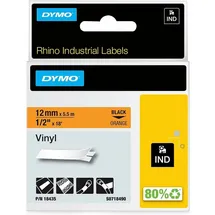 Dymo Original Farbband Vinyl schwarz auf orange 18435