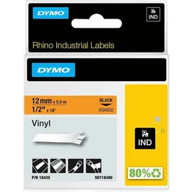 Dymo Original Farbband Vinyl schwarz auf orange 18435