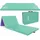 Eyepower 180x60 Klappbare Turnmatte für Zuhause - Gymnastikmatte Dicke 5cm - Weichbodenmatte Klappbar - Turnmatte Kinder Outdoor Sport Matratze Sportmatte Faltbar Fitness Matte Yogamatte Mint-Lila