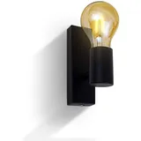 B.K.Licht Wandleuchte Innen schwenkbar (E27) 16,5x5x11 cm Schwarz