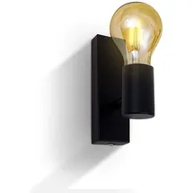 B.K.Licht Wandleuchte Innen schwenkbar (E27) 16,5x5x11 cm Schwarz