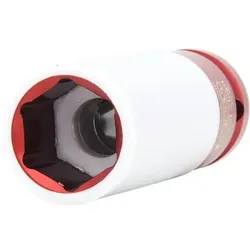 1/2" Alu-Felgen Kraft-Stecknuss, lang, 21mm - rot