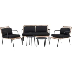 Loungegarnitur Paola 5-tlg. Rattan geflecht