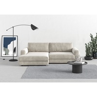 Ecksofa TRENDMANUFAKTUR "Bourbon" Sofas Gr. B/H/T: 250 cm x 84 cm x 176 cm, Breitcord, mega-Recamiere links, XXL ohne Sitztiefenverstellung, beige (sand) Ecksofas