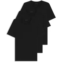 Boss T-Shirt RN 3P Classic - Schwarz Baumwolle unifarben, schwarz, NOS