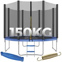 Sekey Gartentrampolin Kinder Trampolin Outdoor Gartentrampolin mit Rutschfester Leiter, Ø 305 cm, Ø 244/305/366 cm, TÜV Rheinland GS-Zertifiziert 305 cm