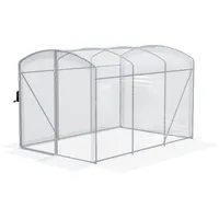 Outsunny Foliengewächshaus 3 x 2 x 195 m Tunnel-Gewächshaus winddichtes Tomatenhaus mit 1 Tür für Garten Balkon PE transparent   Aosom.de