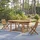 Tikamoon Gartentisch Oval 180 x 75 x 100 cm Braun/Silber