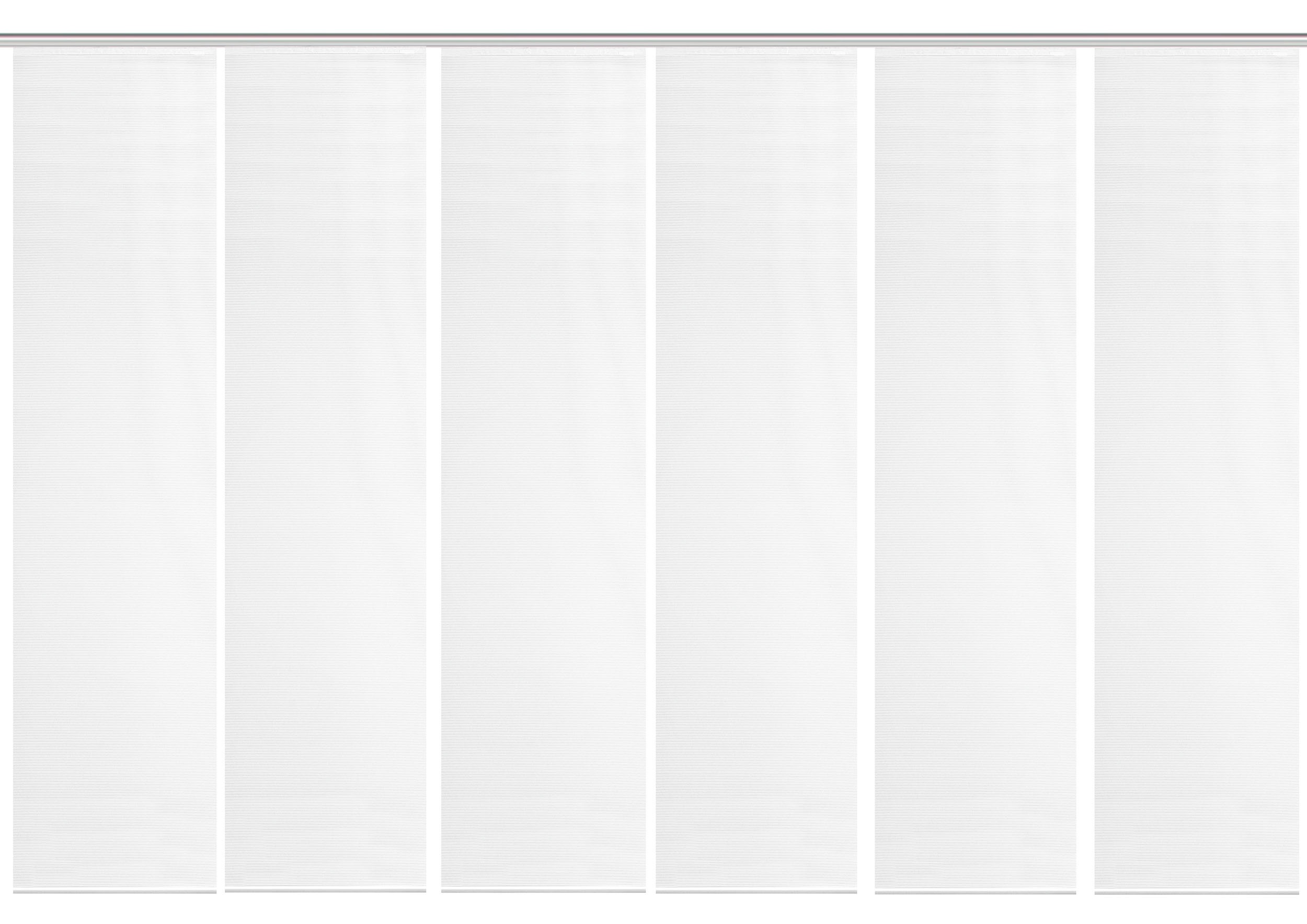 Schmidt Schiebewand Rom 6er-Set Polyester Weiß 60 x 260 cm