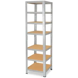 shelfplaza HOME 230x40x40 cm Schwerlastregal in verzinkt mit 7 Böden und 125 kg Traglast pro Boden