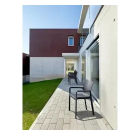 CLP Gartenstuhl Diva 4er Set stapelbar  schwarz