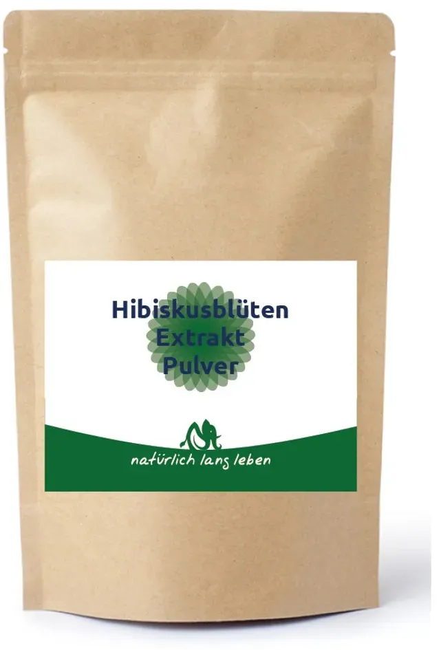 natuerlich lang leben Hibiskus Blüten Extrakt Pulver mit 10% Polyphenole 100 g