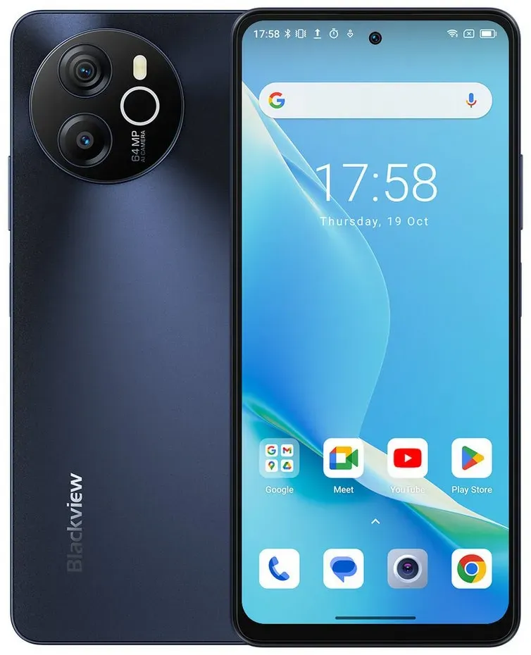 blackview Shark8(8+128) Smartphone (6.8 Zoll, 128 GB Speicherplatz, 64 MP Kamera, 2.4K Display, Dual 4G, NFC/Face ID) schwarz