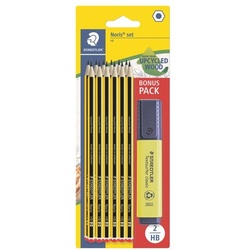 Staedtler 12er-Set Bleistifte »Noris« inkl. Textmarker »Textsurfer« schwarz