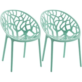 CLP Gartenstuhl Hope Sessel 59 x 59 x 80 cm grün 2 St.