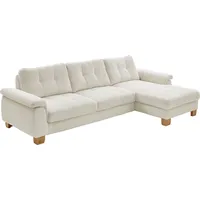 die planbar Ecksofa PP-LA19101 L-Form, Breite 316 cm, wahlweise mit Bettfunktion und verstellbaren Kopfstützen, in Cord beige