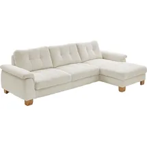 die planbar Ecksofa PP-LA19101 L-Form, Breite 316 cm, wahlweise mit Bettfunktion und verstellbaren Kopfstützen, in Cord beige