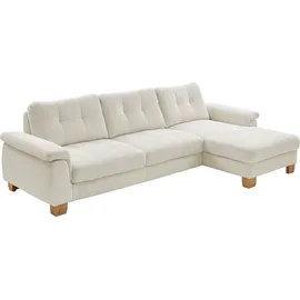 die planbar Ecksofa PP-LA19101 L-Form, Breite 316 cm, wahlweise mit Bettfunktion und verstellbaren Kopfstützen, in Cord beige