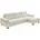 die planbar Ecksofa PP-LA19101 L-Form, Breite 316 cm, wahlweise mit Bettfunktion und verstellbaren Kopfstützen, in Cord beige