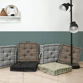 Beautissu Sitzkissen 50 x 50 x 10 cm Taupe 1 St.
