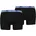Herren Boxershorts im Pack Basic Baumwoll Stretch einfarbig Schwarz/Blau L
