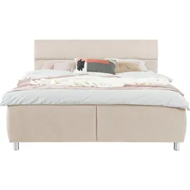 Alina Stauraumbett ALINA "Maike", beige (beige gcp 11), B:219cm H:112cm L:218cm, Chenille GCP (100% Polyester), Betten, Stauraumbett, inklusive motorisch verstellbaren Lattenrost, wahlweise mit Matratze, Topseller