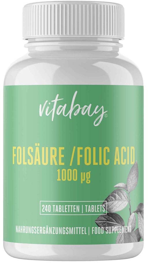 Folsäure 1000 μg Calcium-L-Methylfolat vegan Tabl. 240 St